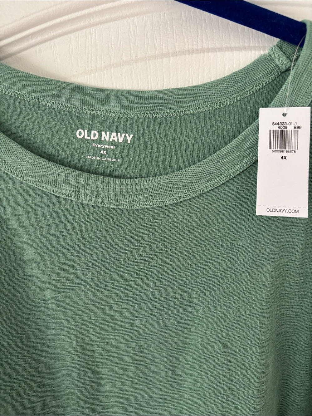 NWT Old Navy Women’s Basic Tee in Sage Green SIZE 4X - Picture 2 of 5
